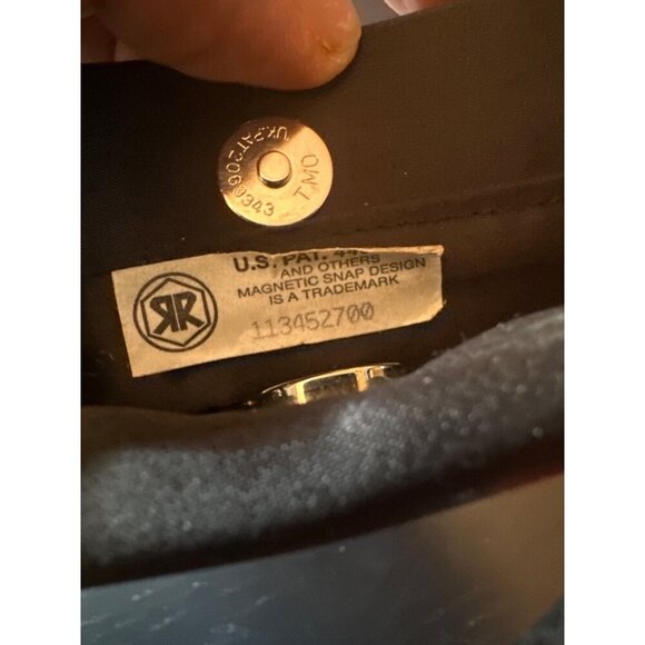 Carolee Black Satin Handbag With Rhinestone Dragonfly Y2K Prom Dance Evening - Picture 4 of 6